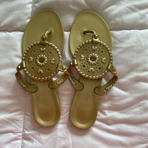Jack Rogers Metallic Gold Sandals